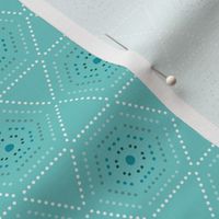 Dharma - Hexagon Geometric Dot Aqua Blue