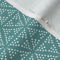 Retreat - Modern Geometric Dot Teal Blue