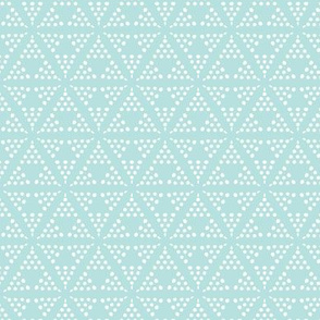 Retreat - Modern Geometric Dot Light Aqua Blue