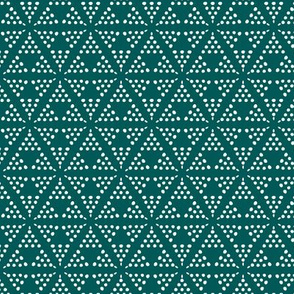 Retreat - Modern Geometric Dot Dark Teal