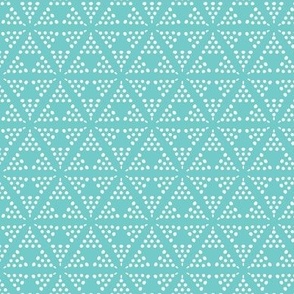 Retreat - Modern Geometric Dot Aqua Blue