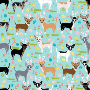 chihuahua easter fabric cute pastel bunny rabbits easter fabrics with dogs
