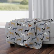 greyhounds fabric larger version - dogs greyhound coats colors fabric