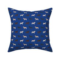 labrador retriever dog fabric dogs design - royal blue