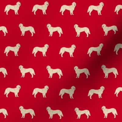 golden retriever dog fabric dogs design - red