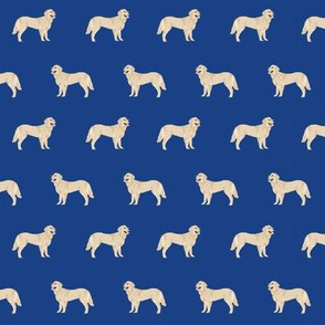 golden retriever dog fabric dogs design - royal blue