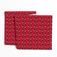 boston terrier fabric dog fabrics - red