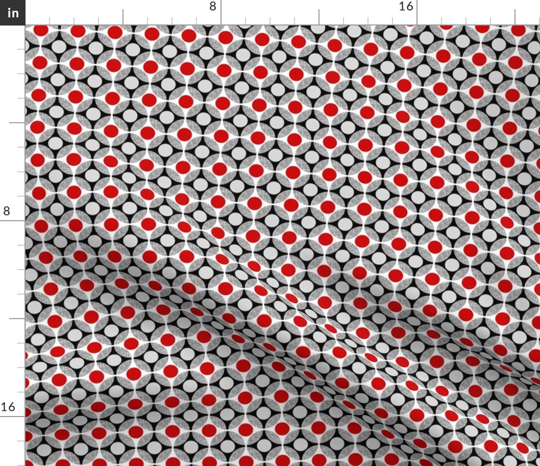 Rachel: UK Mod Circular red + gray (SMALL SCALE) by Su_G_©SuSchaefer