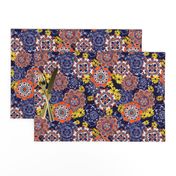 Mandala Medley Blue & Orange