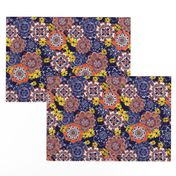 Mandala Medley Blue & Orange