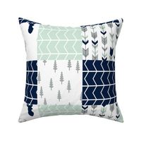 northern lights woodland patchwork (chevron)