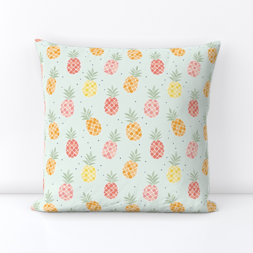 Colorful Pineapples - Blue