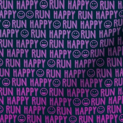 run happy faces pink on navy