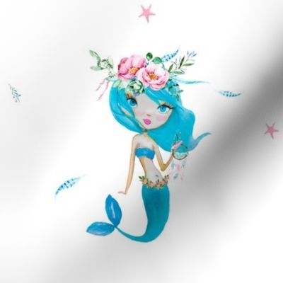8" Blue Mermaid