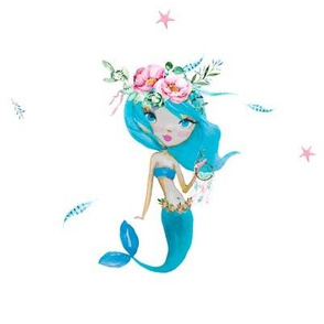8" Blue Mermaid