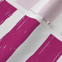 Bristle Stripes - Plum on White