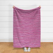 Bristle Stripes - Plum on White