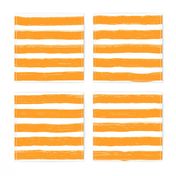 Bristle Stripes - Tangerine on White