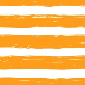 Bristle Stripes - Tangerine on White