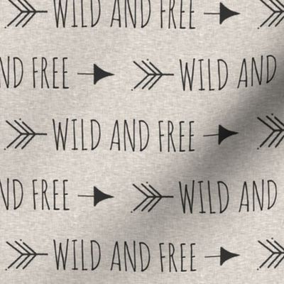 Wild and Free on Cream Linen