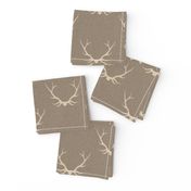 Antlers- Light Brown Linen/taupe