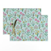 Wildflowers Botanical Vintage Flowers Floral Doodle 