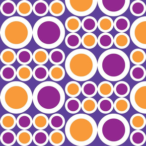 Large Orange & Purple Dots