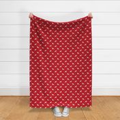 Boxer dog silhouette fabric pattern red