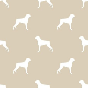 Boxer dog silhouette fabric pattern sand