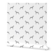 Doberman Pinscher silhouette dog fabric white quarry