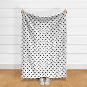 Doberman Pinscher silhouette dog fabric white