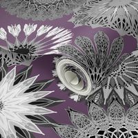 Grayscale Floral Mandala Celebration