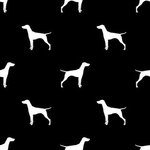 Vizsla dog fabric silhouette black and white
