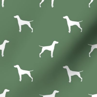 Vizsla dog fabric silhouette med green