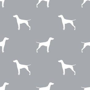 Vizsla dog fabric silhouette quarry grey