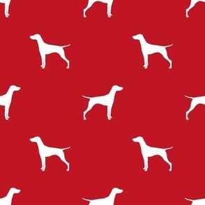 Vizsla dog fabric silhouette red