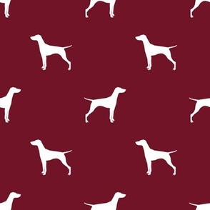 Vizsla dog fabric silhouette ruby