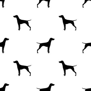 Vizsla dog fabric silhouette white