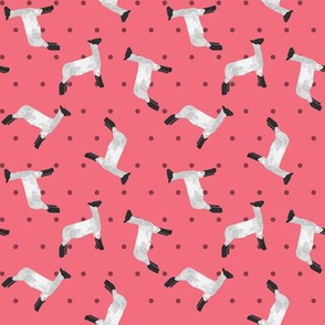 Polka Dot Lamb - Pink