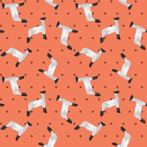 Polka Dot Lamb - Coral