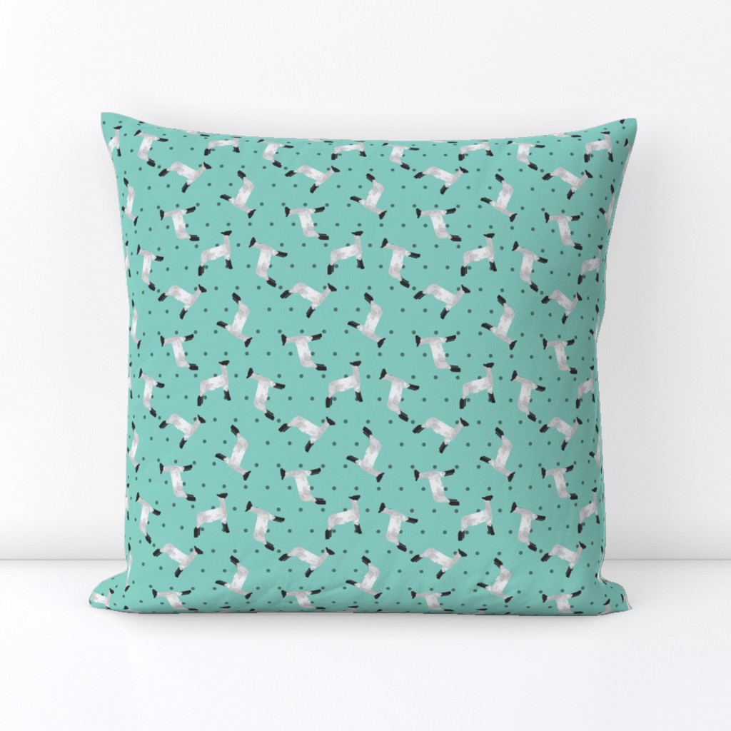 Polka Dot Lamb - Teal