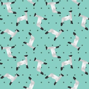 Polka Dot Lamb - Teal