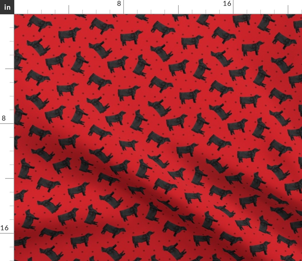 Polka Dot Steer - Red