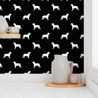 English Springer Spaniel dog silhouette black