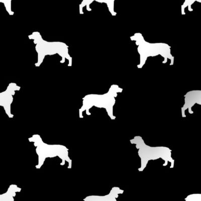 English Springer Spaniel dog silhouette black