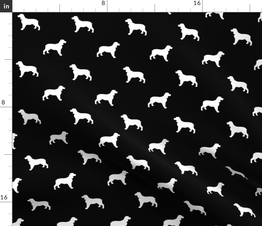 English Springer Spaniel dog silhouette black