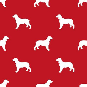 English Springer Spaniel dog silhouette red