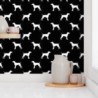 German Shorthair Pointer dog silhouette black