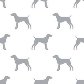German Shorthair Pointer dog silhouette white grey