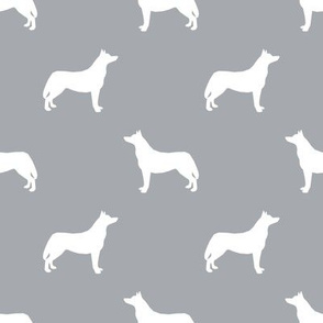 Husky dog silhouette grey